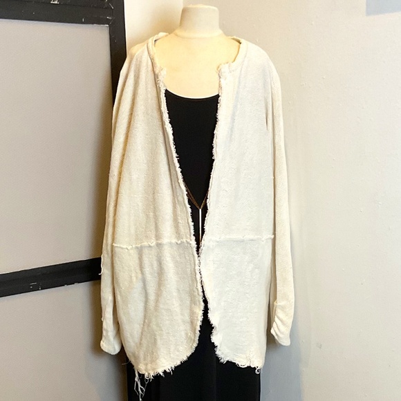 True Craft Sz Small Cotton Cardigan - Cream - Picture 1 of 3